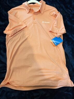 Columbia Peach Heather Omni-Wick Short Sleeve Tee